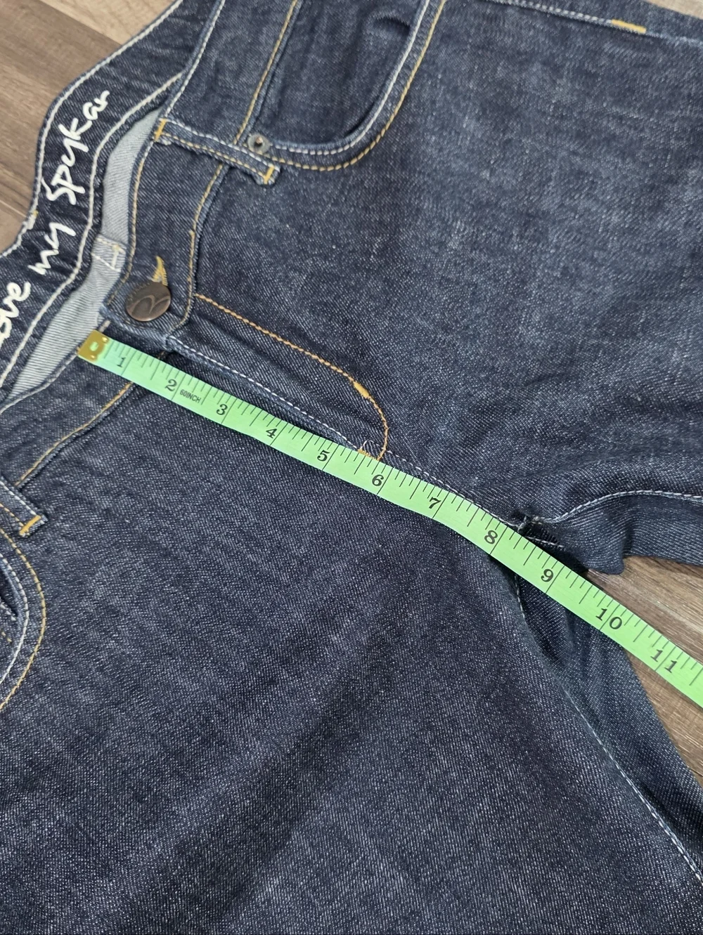 Spykar Aleeza Trendy Dark Wash Low Rise Straight-Leg Stretchy Indie Jeans. 34